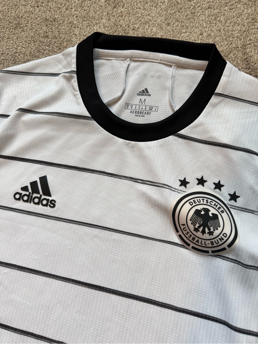 Mens Adidas Aero Ready Germany 2020 World Cup Soccer Jersey Medium Slim Fit - Picture 3 of 14
